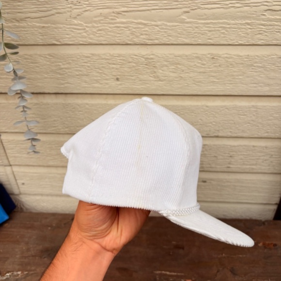 Vintage SPORTS SELECT Corduroy trucker hat snapback white - Picture 4 of 6